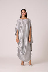 Ophelia Dress - Textured Metallic Silver